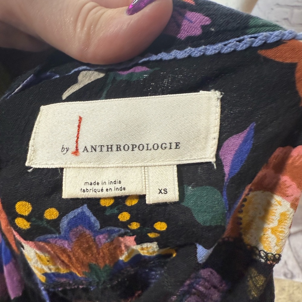 Anthropologie Josie Dolman sleeved floral top size xs - Picture 11 of 11